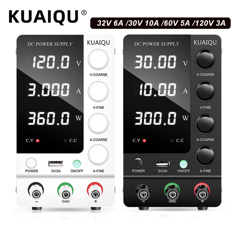 مصدر طاقة مختبري KUAIQU بتيار  - مراجعة High Precision Adjustable Lab Power Supply 120V 3A وسعره